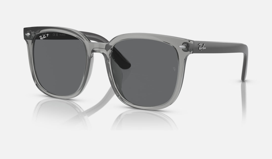 Ray-Ban RB4401D — Transparent Grey / Dark Grey Polarized — quarter view
