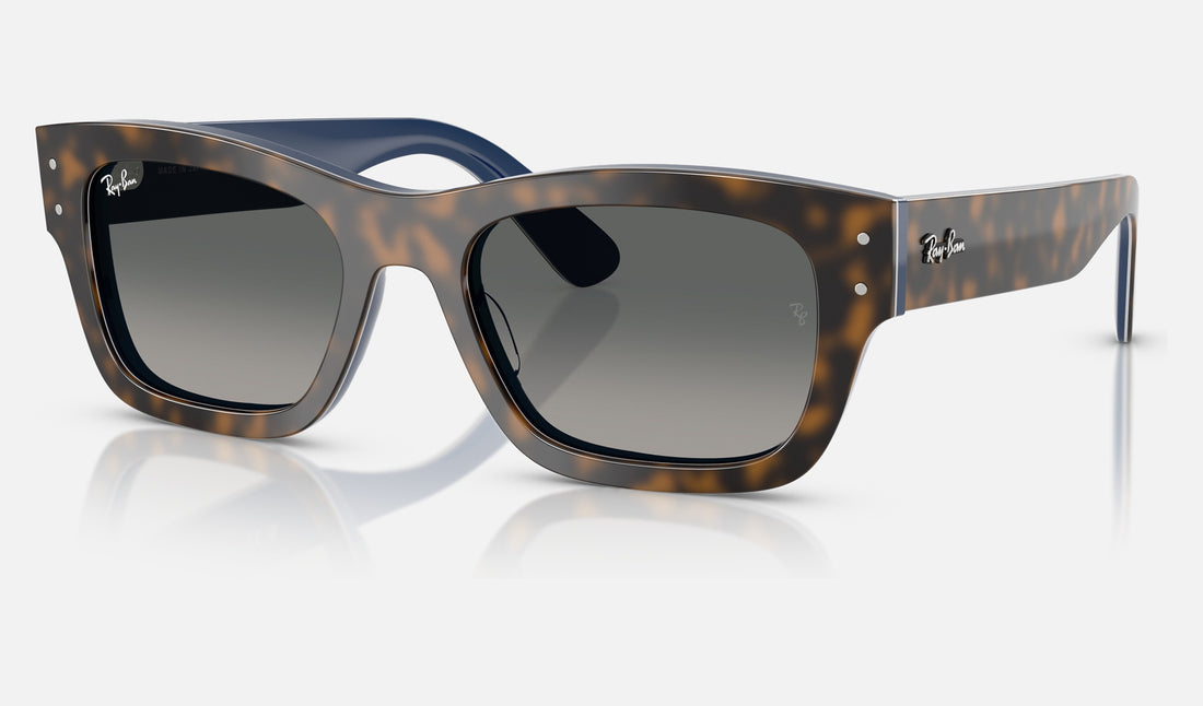 Ray-Ban Joseph RB7683S — Havana Grey on Gradient Blue / Gradient Grey — quarter view