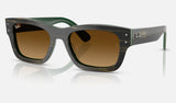 Ray-Ban Joseph RB7683S — Striped Green on Green / Gradient Brown — quarter view