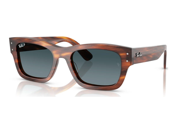 Ray-Ban Joseph RB7683S — Striped Havana / Gradient Blue Polarized — quarter view