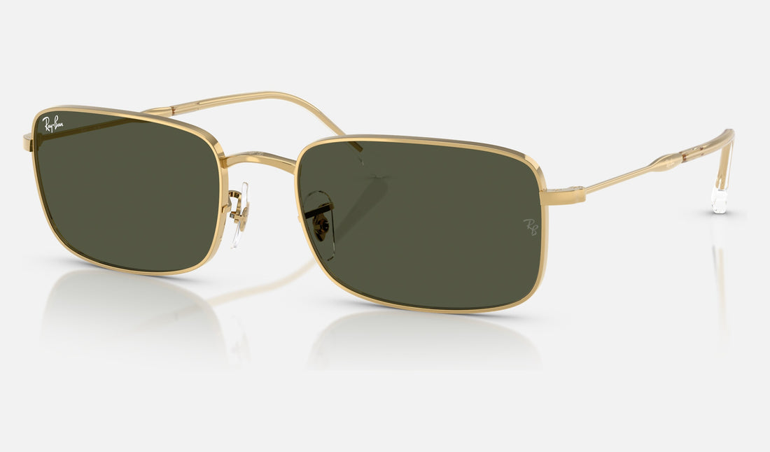 Ray-Ban RB3746 — Arista Gold / G-15 Green — quarter view