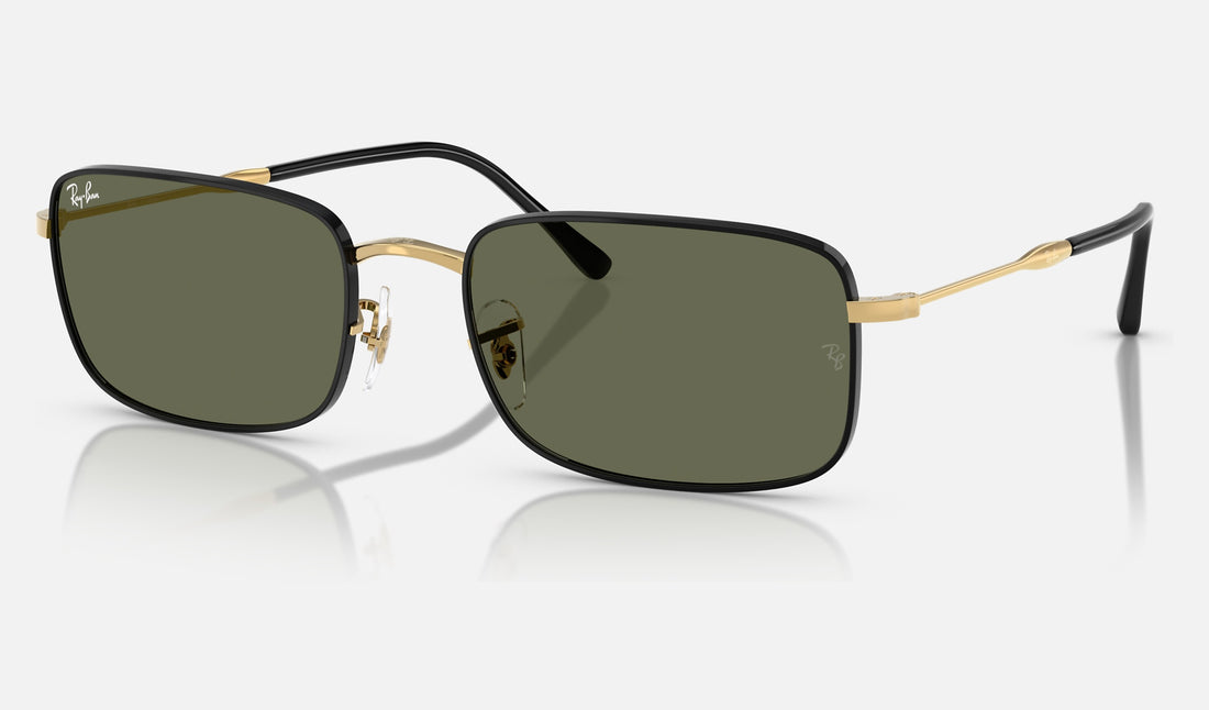 Ray-Ban RB3746 — Black on Arista / G-15 Green Polarized — quarter view