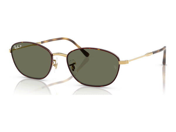 Ray-Ban RB3749 — Havana on Gold / G-15 Green Polarized — quarter view