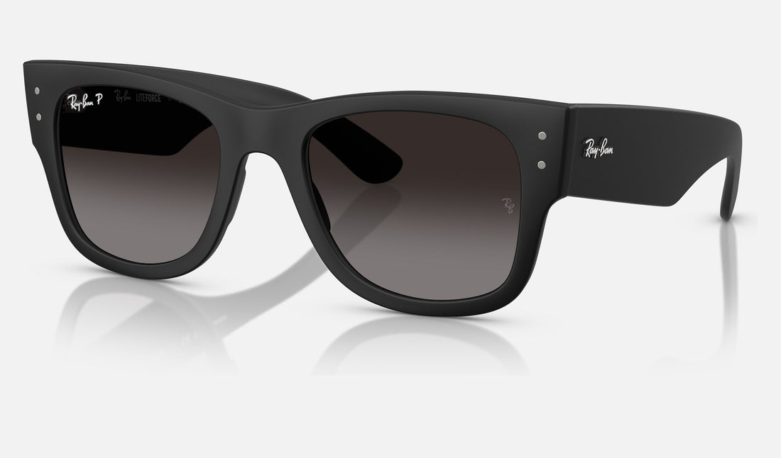 Ray-Ban RB4840S — Sand Black / Grey Gradient Polarized — quarter view