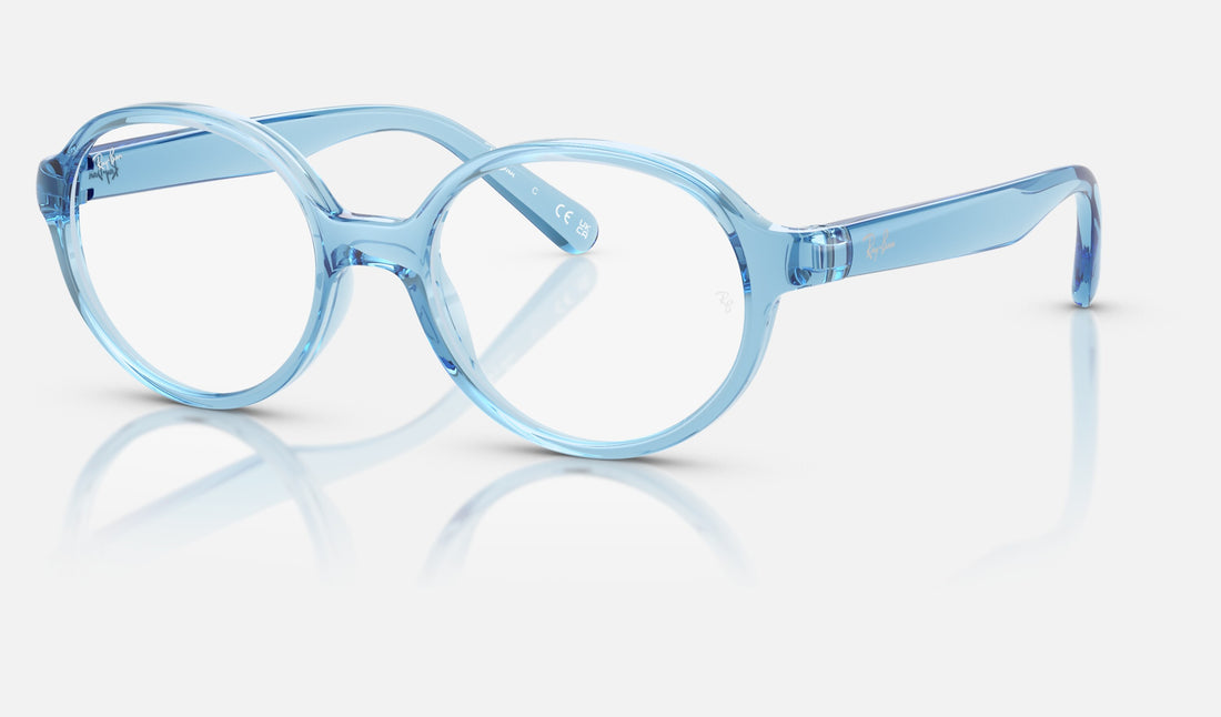 Ray-Ban Junior RY1905F — Transparent Blue — quarter view