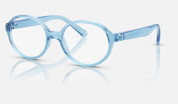 Ray-Ban Junior RY1905F — Transparent Blue — quarter view