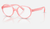 Ray-Ban Junior RY1905F — Transparent Light Pink — quarter view
