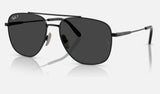 Ray-Ban William Titanium RB8097 — Black / Polarized Black — quarter view
