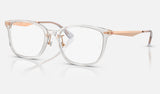 Ray-Ban RX5403D — Transparent Grey — quarter view