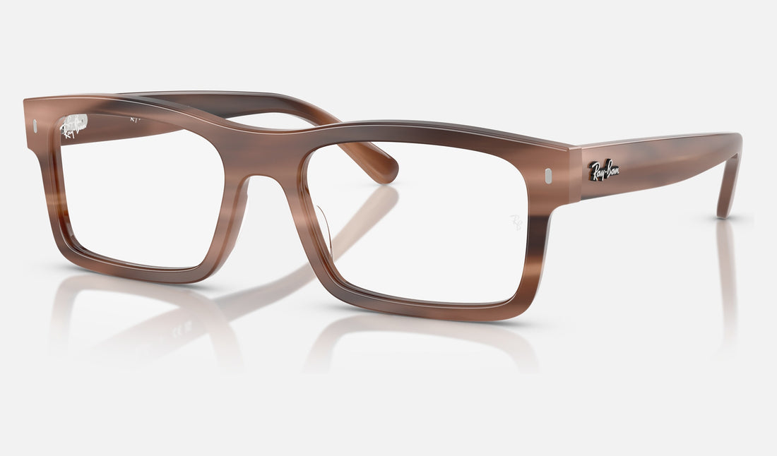 Ray-Ban RX5435F — Havana Brown — quarter view