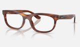 Ray-Ban Balorette RX5489F — Striped Havana — quarter view