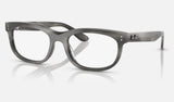 Ray-Ban Balorette RX5489F — Striped Gray — quarter view
