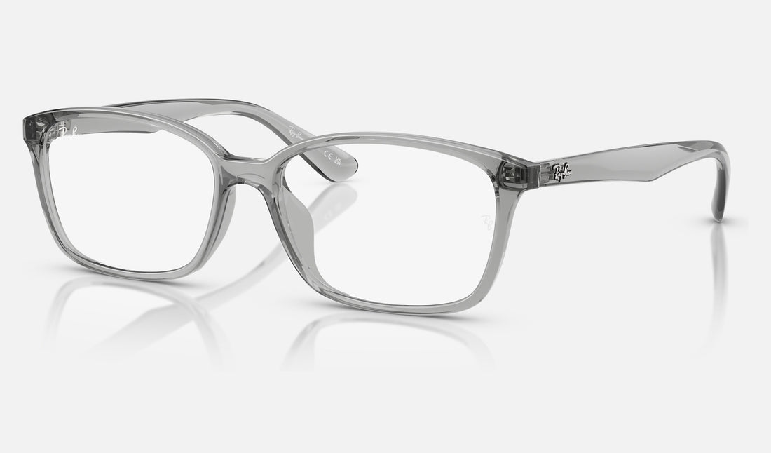 Ray-Ban RX7094D — Transparent Grey — quarter view