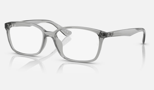 Ray-Ban RX7094D — Transparent Grey — quarter view