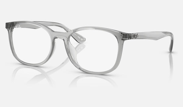 Ray-Ban RX7093D — Transparent Grey — quarter view
