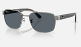 Ray-Ban RB3751 — Gunmetal / Blue — quarter view