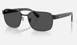 Ray-Ban RB3751CH — Black / Polarized+ Dark Grey — quarter view