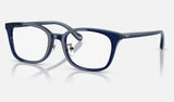 Ray-Ban RX5407D — Transparent Dark Blue — quarter view
