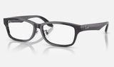Ray-Ban RX5408D — Transparent Dark Gray — quarter view