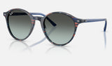 Ray-Ban Bernard RB2230F — Transparent Shade Fantasy Blue / Blue — quarter view