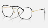 Ray-Ban RX6496 — Black on Arista — quarter view