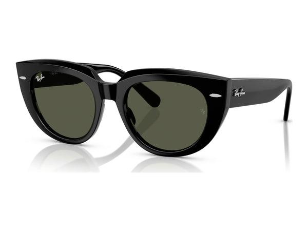 Ray-Ban Doreen RB2286F — Black / G-15 Green — quarter view