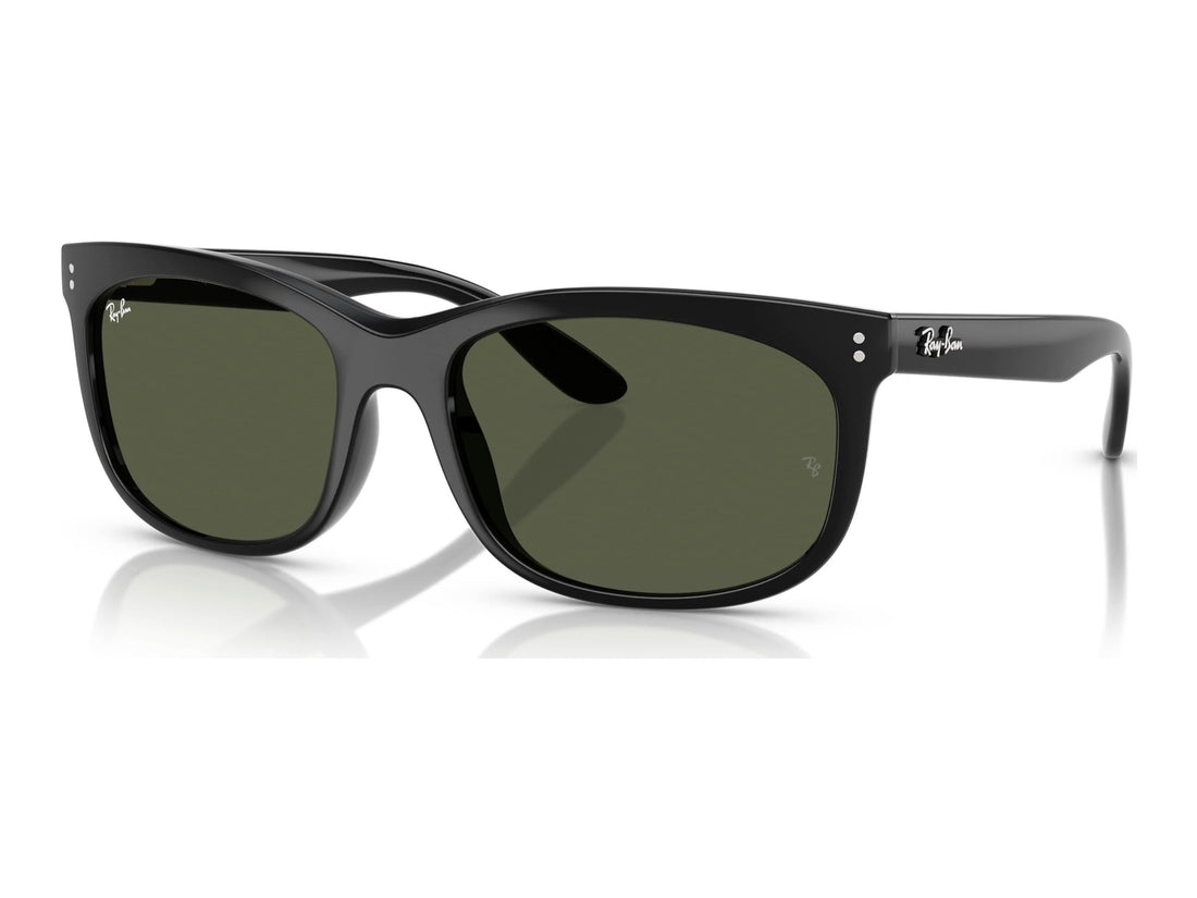 Ray-Ban Balorette RB2389F — Black / G-15 Green — quarter view