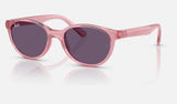 Ray-Ban Junior RJ9080SF — Transparent Pink / Violet — quarter view