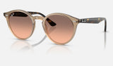 Ray-Ban RB2180 — Turtledove / Pink Gradient Grey — quarter view