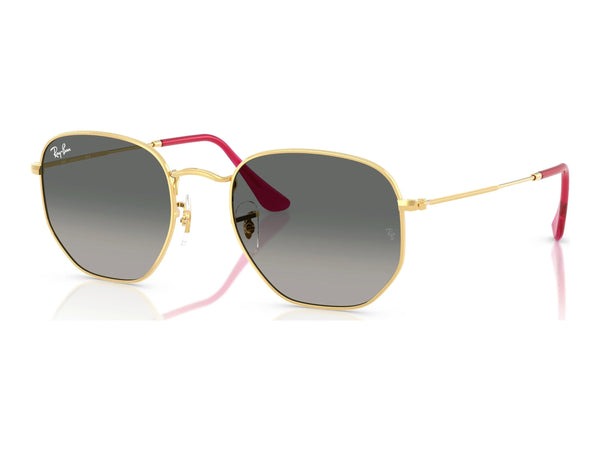 Ray-Ban Hexagonal RB3548N — Arista Gold / Grey Gradient — quarter view