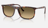 Ray-Ban RB2216F — Havana Red Turtle / Brown Vintage Gradient Black — quarter view