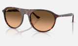 Ray-Ban RB2215 — Havana Red Turtle / Pink Gradient Black — quarter view
