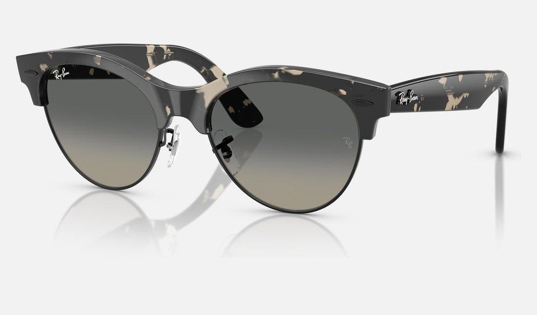 Ray-Ban Clubmaster Way RB2341 — Grey Havana on Black / Grey Gradient — quarter view