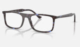 Ray-Ban RX5440 — Havana Blue Turtle — quarter view