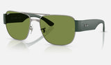 Ray-Ban RB3756 — Gunmetal / Green — quarter view