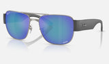 Ray-Ban RB3756CH — Gunmetal / Polarized+ Grey Mirror Blue — quarter view