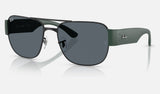 Ray-Ban RB3756 — Black / Green — quarter view