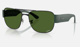 Ray-Ban RB3756CH — Black / Polarized+ Dark Green — quarter view