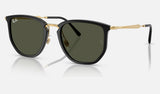 Ray-Ban RB4451 — Black / Green — quarter view