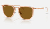 Ray-Ban RB4451 — Transparent Beige / Brown — quarter view