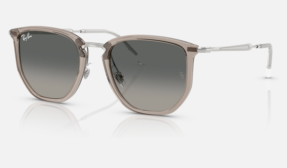 Ray-Ban RB4451 — Transparent Grey / Grey Gradient — quarter view