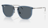 Ray-Ban RB4451 — Transparent Blue / Blue — quarter view