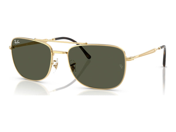 Ray-Ban RB3755 — Arista Gold / Green — quarter view