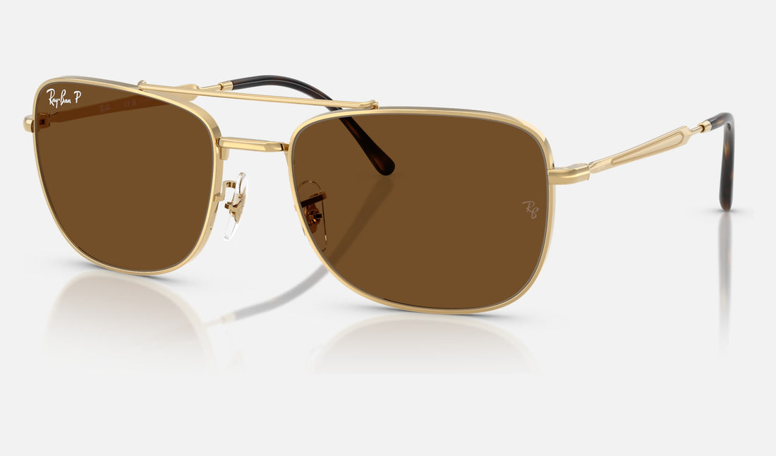 Ray-Ban RB3755 — Arista Gold / Polarized Brown — quarter view