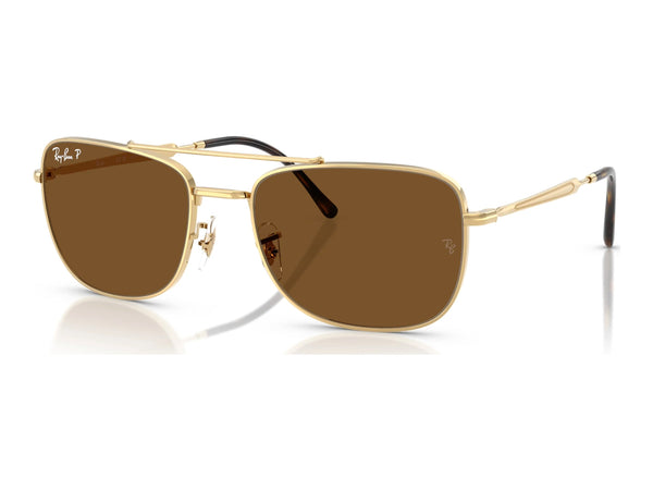 Ray-Ban RB3755 — Arista Gold / Polarized Brown — quarter view
