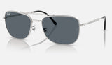 Ray-Ban RB3755 — Silver / Blue — quarter view