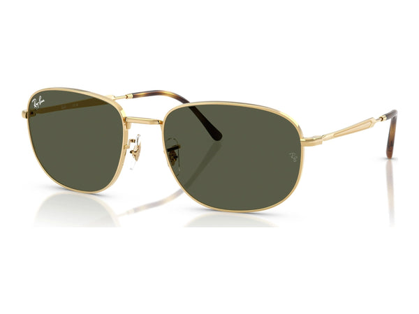 Ray-Ban RB3754 — Arista Gold / Green — quarter view