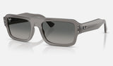 Ray-Ban Flacko RB4454F — Transparent Grey / Gradient Grey — quarter view