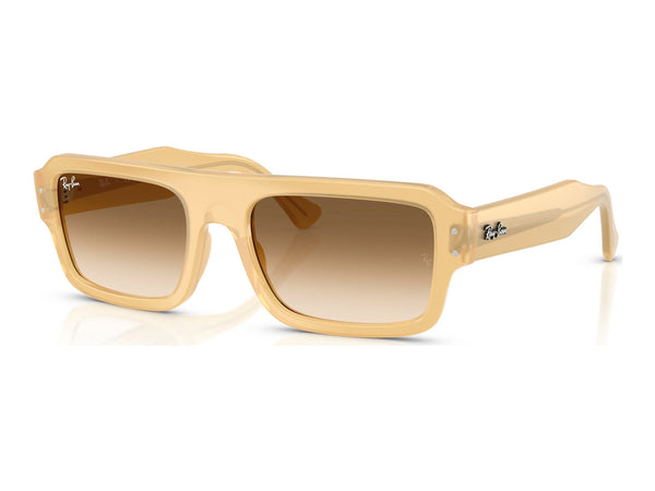 Ray-Ban Flacko RB4454F — Transparent Beige / Clear Gradient Brown — quarter view