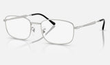Ray-Ban RX6533 — Silver — quarter view